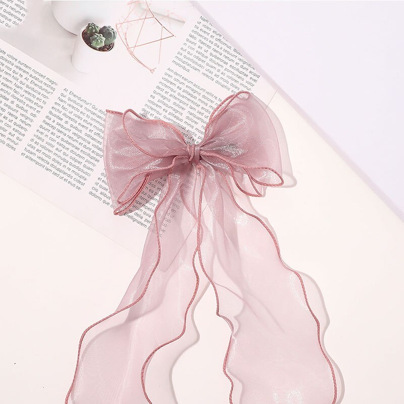 1pcs Children Cute Colors Ribbon Lace Bow Ornament Hair Clips Girls Lovely Sweet Barrettes Hairpins Kids Hair Accessories