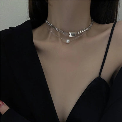 Fashion Asymmetric Lock Necklace for Women Twist Gold Silver Color Chunky Thick Lock Choker Chain Necklaces Party Jewelry