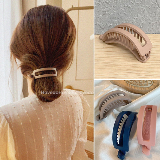 1PC Matte Banana Hair Clips for Women Hairpin Korean Hairclips Hair Barrette Ponytail Holder Girls Hair Accessories Hairgrips