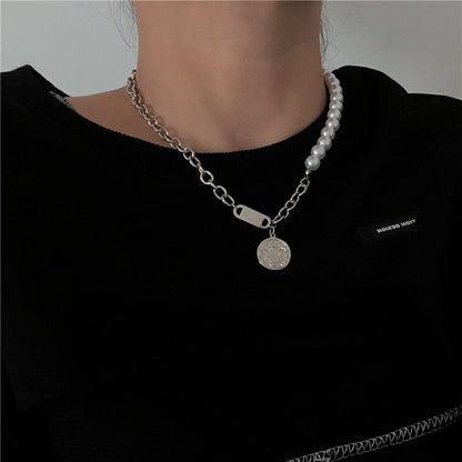 Fashion Asymmetric Lock Necklace for Women Twist Gold Silver Color Chunky Thick Lock Choker Chain Necklaces Party Jewelry