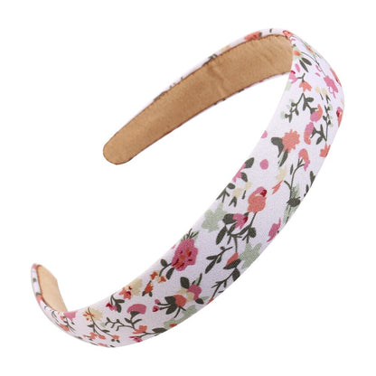 17KM Vintage Valvet Padded Headband for Women Girls Solid Wide Thick Hair Hoop Cotton Hairband Bezel Head  Hair Accessories