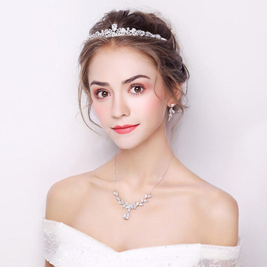 Bridal Headpiece Head Jewelry Wedding Sets Hair Accessories Cubic Zircon Tiara CZ Crown Headband Hairband Kid Women Hair Jewelry