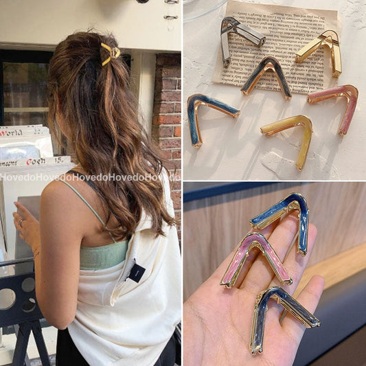 Chic V Shape Claw Clip Women Hair Clip Geometric Hair Clips Girls Hair Claw Hair Barrettes Fashion Hair Accessories