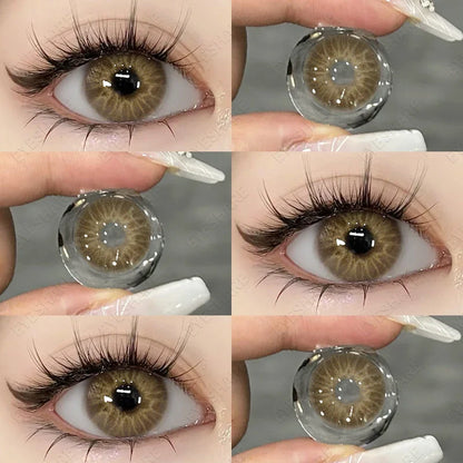 1 Pair New Natural Colored Contact Lenses for Eyes Blue Lenses Green Eye Lenses Brown Lenses Yearl Gray Contact Lenses