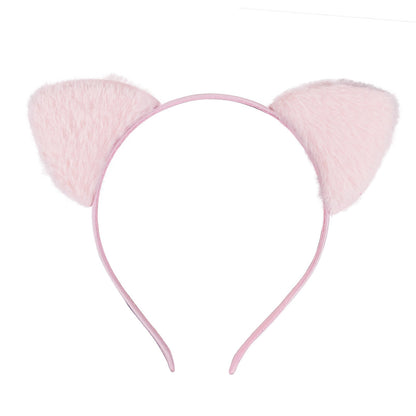 0.5cm Cute Plush Cat Ear Headband Headwear Candy Color Girls Hair Bands for Lovely Kids Headband Hair Accessories Wholesale