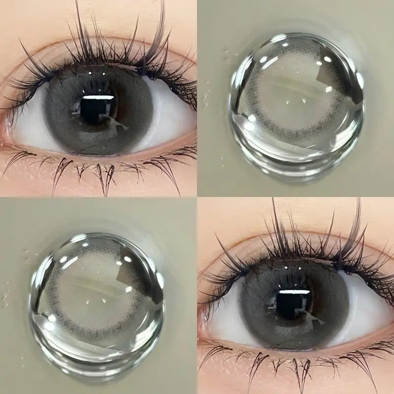 1 Pair Korean Pink Lenses Colored Contact Lenses with Degree Myopia Lenses Natural Fashion Lenses New