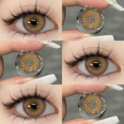 1 Pair New Natural Colored Contact Lenses for Eyes Blue Lenses Green Eye Lenses Brown Lenses Yearl Gray Contact Lenses