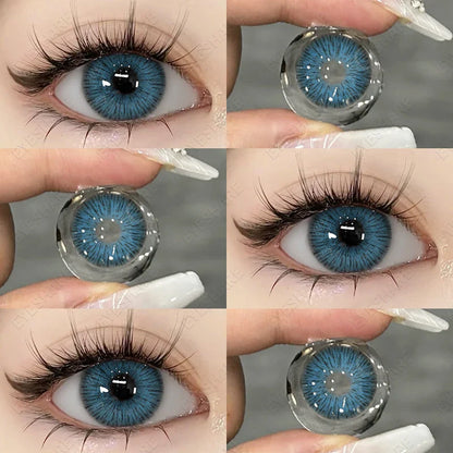 1 Pair New Natural Colored Contact Lenses for Eyes Blue Lenses Green Eye Lenses Brown Lenses Yearl Gray Contact Lenses