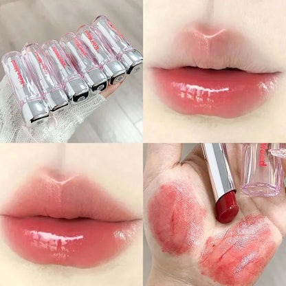 ijili  -  Crystal Jelly Solid Lip Gloss Lasting Moisturizing Non Sticky Nude Red Lips Tint Glossy Mirror Lipstick Makeup Korean Cosmetics