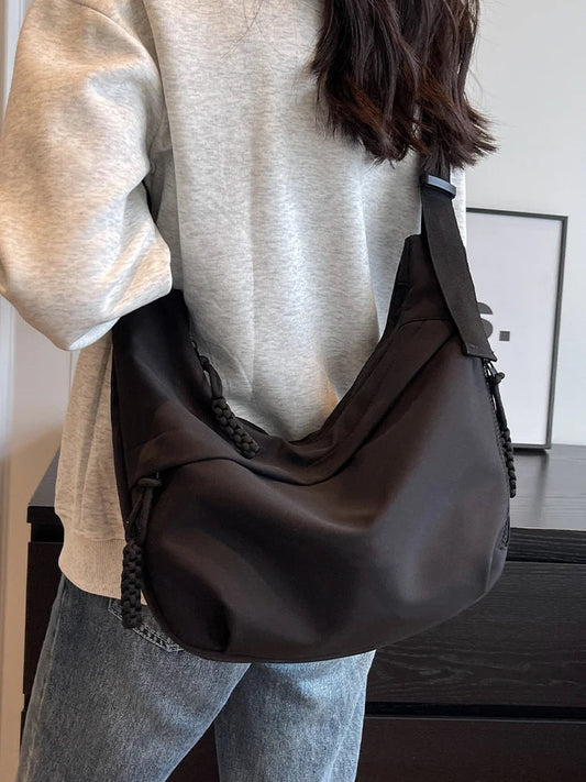 ijili Fashion Commuting Large Capacity Shoulder Bag Women Autumn Winter Casual Versatile Tote Bag Korean Style Fashion Trend Bag