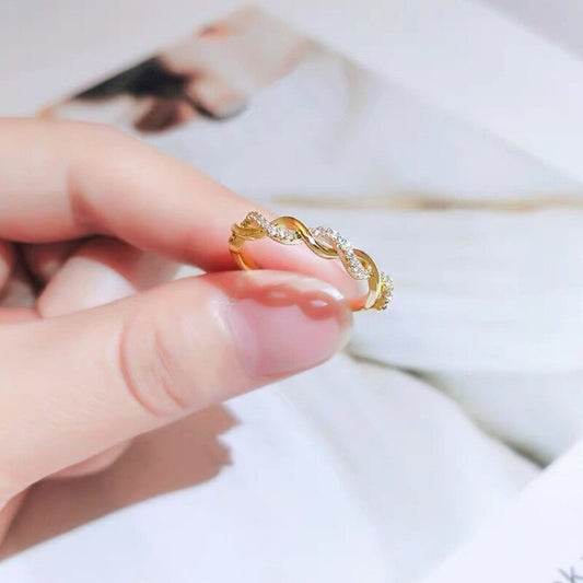 Luxury Gold Silver Color Pearl Zircon Rings for Woman  Vintage Sexy Open Ring Party Joint Ring Fashion Elegant Jewelry Gifts