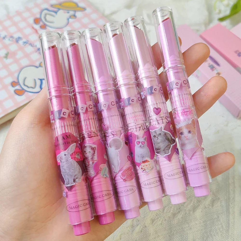 Heart-shaped Glitter Mirror Lipstick Makeup Water Light Jelly Solid Lip Gloss Non-stick Cup Moisturizing Lip Tint Lips Cosmetics