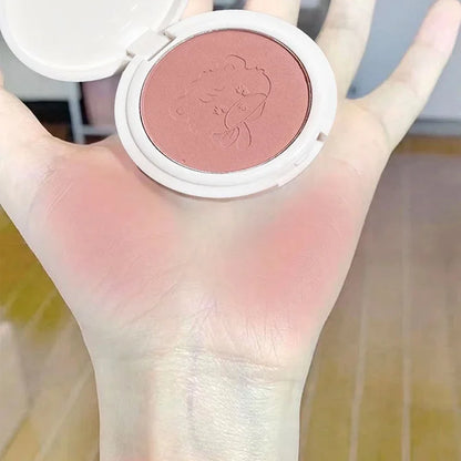 ijili  -  Cute Powder Blusher Natural Matte Brightening Rouge Peach Pink Blusher Face Cheek Tint Blush Contour Makeup Palette Cosmetics