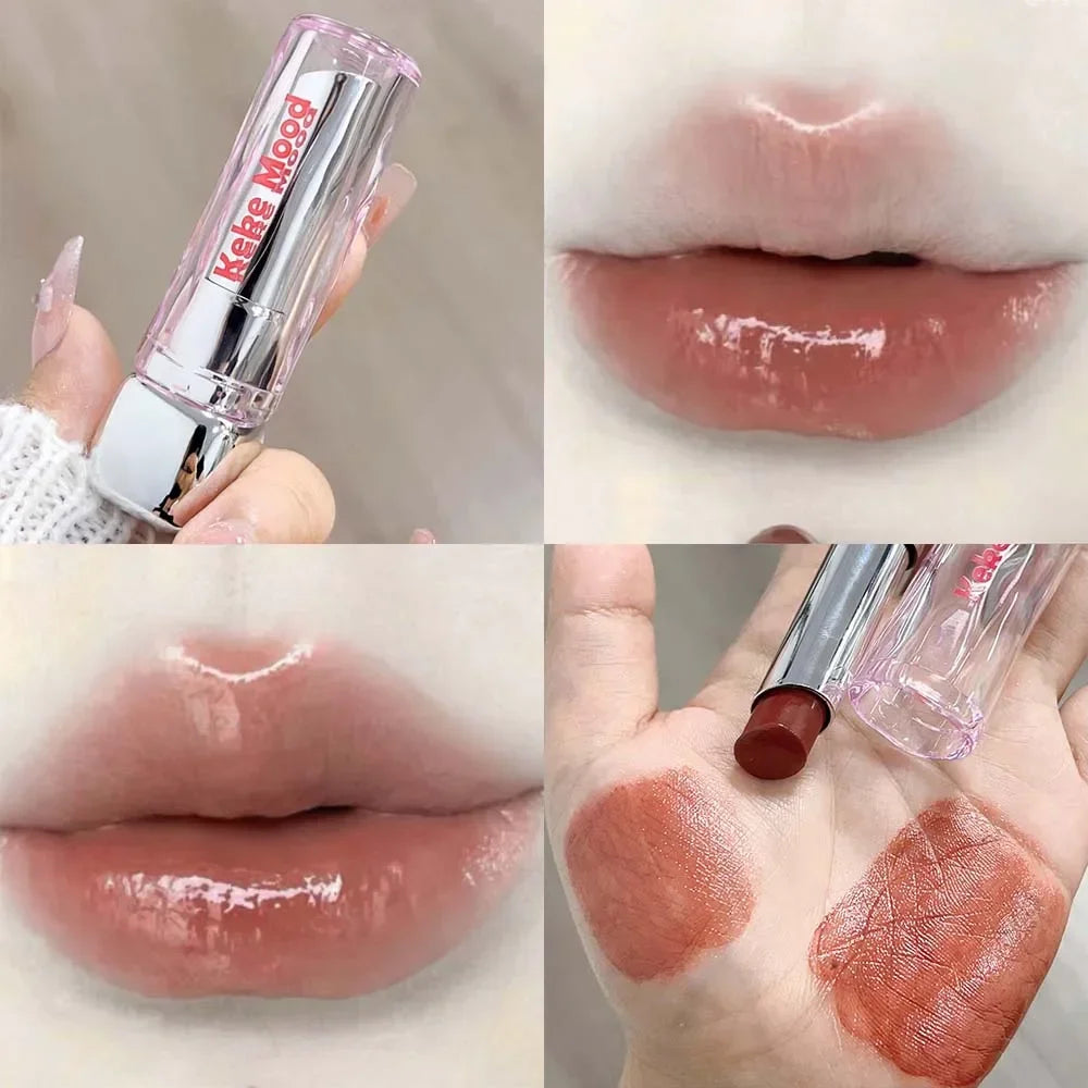 ijili  -  Crystal Jelly Solid Lip Gloss Lasting Moisturizing Non Sticky Nude Red Lips Tint Glossy Mirror Lipstick Makeup Korean Cosmetics