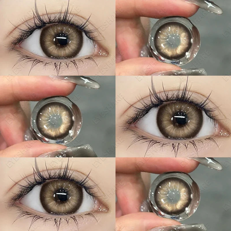 1 Pair New Colored Contact Lenses for Eyes Korean Lens Natural Big Eye Lenses Brown Lenses Blue Eye Contacts Red Lenses