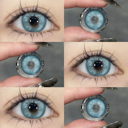 1 Pair New Natural Colored Contact Lenses for Eyes Blue Lenses Green Eye Lenses Brown Lenses Yearl Gray Contact Lenses