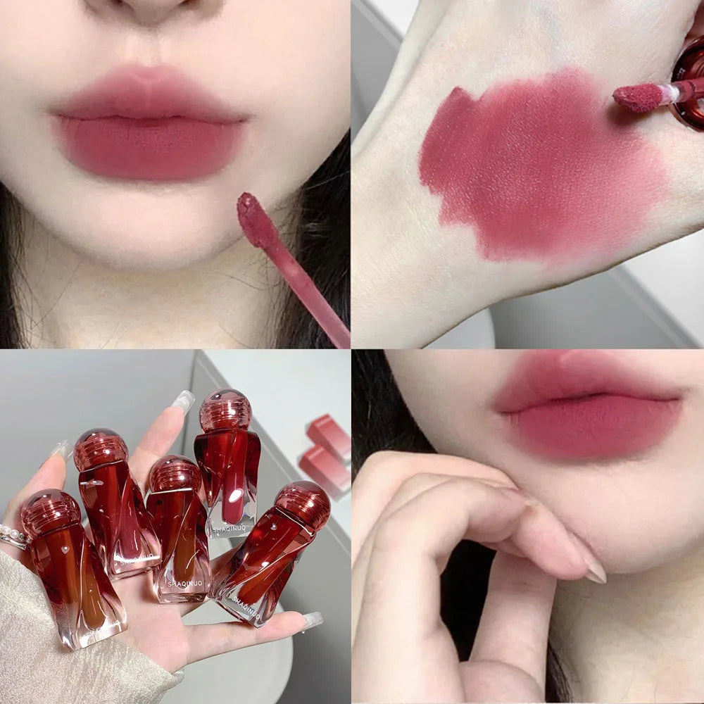 ijili  -  Art Irregular Lipstick Tube Makeup Matte Nude Liquid Lipstick Waterproof Lasting Lipgloss Sexy Red Velvet Lip Mud Women Cosmetic