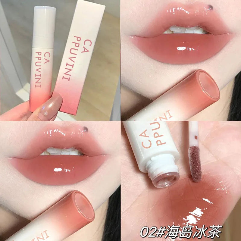 ijili  -  Clear Mirror Water Lip Gloss Liquid Lipstick Moisturizing Lipgloss Long Lasting Non Stick Cup Lip Tint Makeup Korean Cosmetics