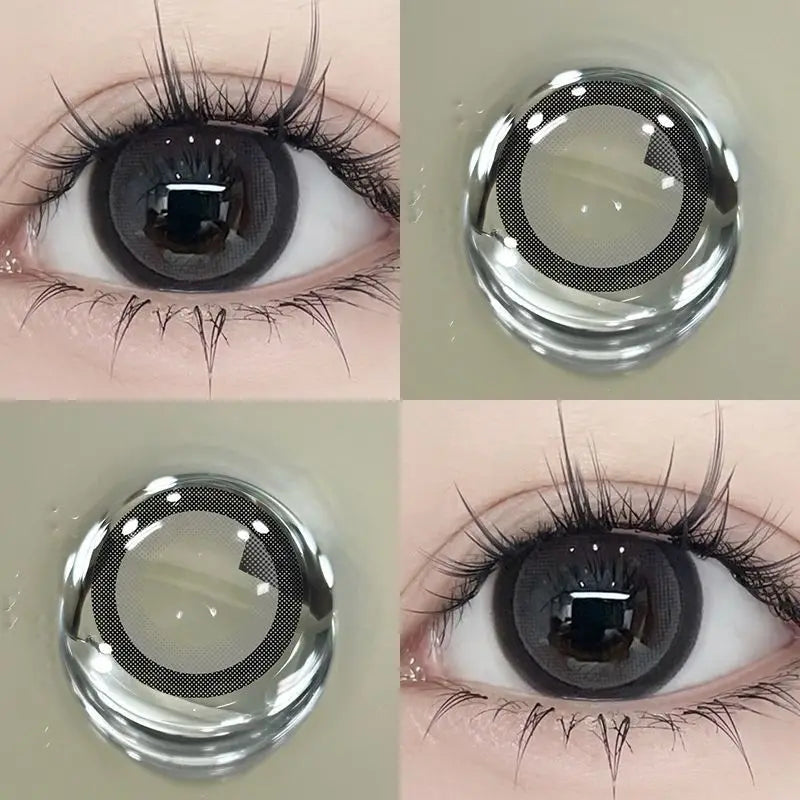 1 Pair Korean Pink Lenses Colored Contact Lenses with Degree Myopia Lenses Natural Fashion Lenses New