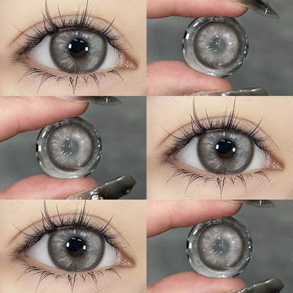 1 Pair New Natural Colored Contact Lenses for Eyes Blue Lenses Green Eye Lenses Brown Lenses Yearl Gray Contact Lenses