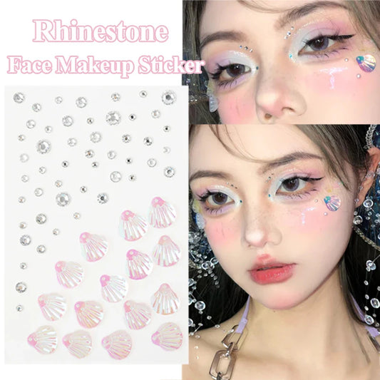 ijili  -  Festival Makeup Diamond Sticker DIY Eyes Face Body Crystal Gems Tattoo Adhesive Acrylic Rhinestone Nail Art Decoration Stickers