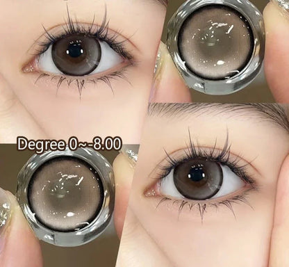 1 Pair Contact Lenses for Eyes Natural Myopia Prescription Korean Colorful Cosmetics Beauty Pupils New