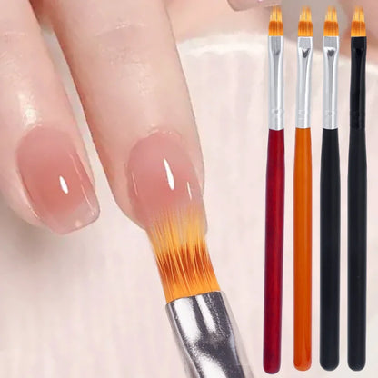 4PCS Phototherapy 3D Nails Gradient Brush Pen Acrylic UV Gel Extension Builder Coating Painting Brushes DIY Manicure Salon Tools