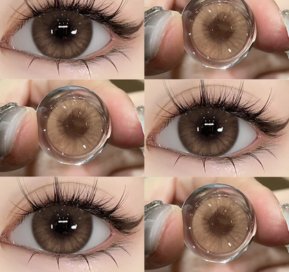 1 Pair New Colored Contact Lens  for Eyes Brown Contacts Lenses Fashion Blue Eyes Lenses Yearly Korean Gray Contacts