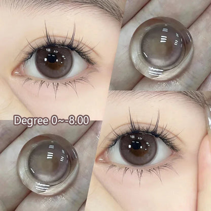 1 Pair Contact Lenses for Eyes Natural Myopia Prescription Korean Colorful Cosmetics Beauty Pupils New