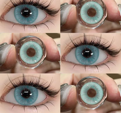 1 Pair New Colored Contact Lens  for Eyes Brown Contacts Lenses Fashion Blue Eyes Lenses Yearly Korean Gray Contacts