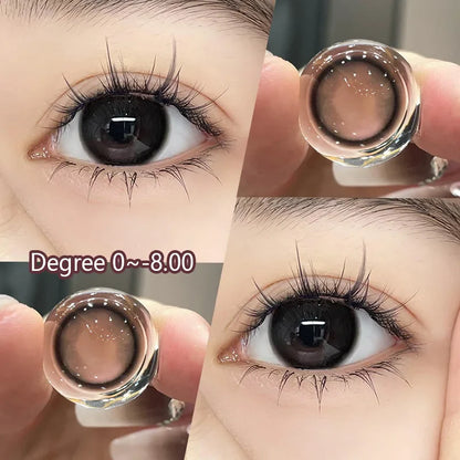 1 Pair Contact Lenses for Eyes Natural Myopia Prescription Korean Colorful Cosmetics Beauty Pupils New