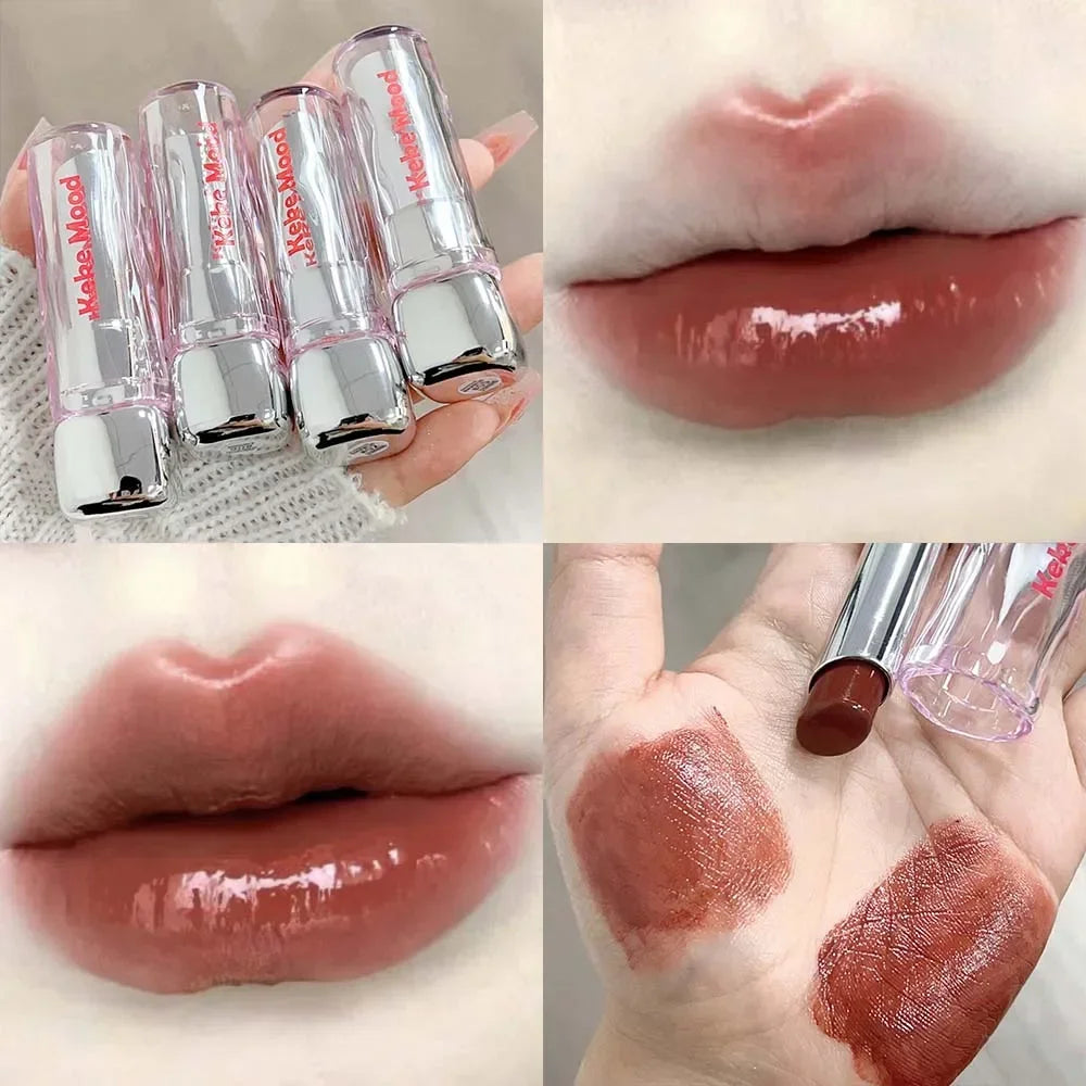 ijili  -  Crystal Jelly Solid Lip Gloss Lasting Moisturizing Non Sticky Nude Red Lips Tint Glossy Mirror Lipstick Makeup Korean Cosmetics