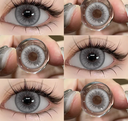 1 Pair New Colored Contact Lens  for Eyes Brown Contacts Lenses Fashion Blue Eyes Lenses Yearly Korean Gray Contacts