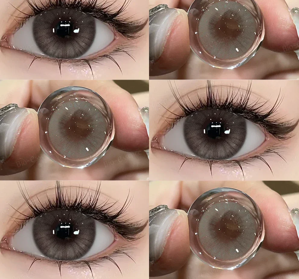 1 Pair New Colored Contact Lens  for Eyes Brown Contacts Lenses Fashion Blue Eyes Lenses Yearly Korean Gray Contacts