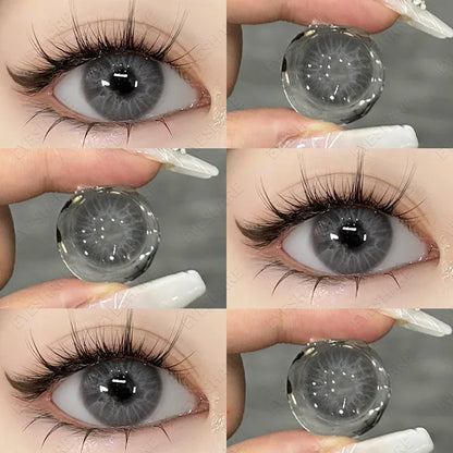 1 Pair New Natural Colored Contact Lenses for Eyes Blue Lenses Green Eye Lenses Brown Lenses Yearl Gray Contact Lenses