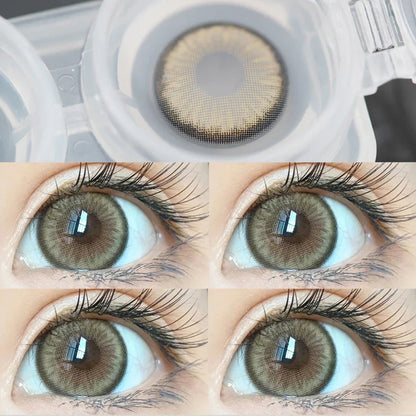 1 Pair Fashion Korean Lenses Colored Contact Lenses for Eyes with Diopter High Quality Beauty Pupil New