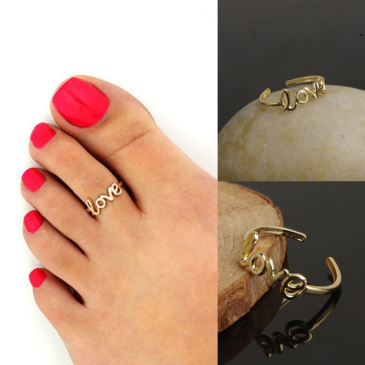 Love Ring Simple Adjustable Finger Pinkie Nail Foot Toe Findings Tiny Fashion Women Jewelry