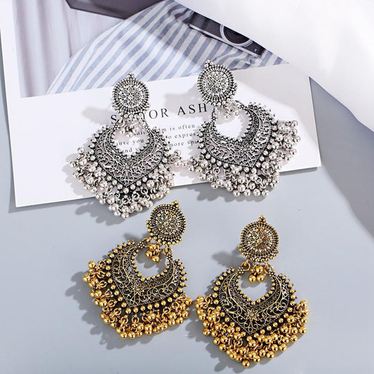 1Pair Earrings For Women Accessories Bells Indian Jewelry Ear Rings For Girls Fashion Vintage Earring Dangling Gift Kolczyki