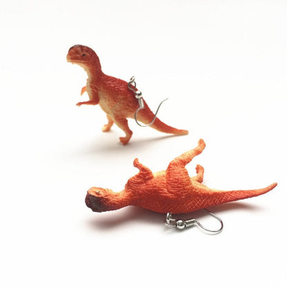 1 Pair Cute Animal Bite Earring Cartoon Soft Clay Animal Earrings Tyrannosaurus Bite Earrings Dinosaur Earrings Party Fun Gifts