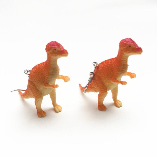 1 Pair Cute Animal Bite Earring Cartoon Soft Clay Animal Earrings Tyrannosaurus Bite Earrings Dinosaur Earrings Party Fun Gifts