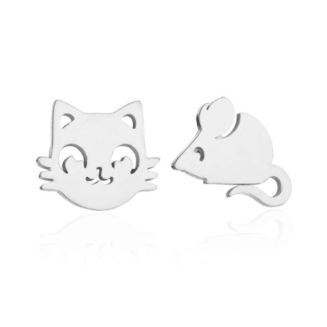 1 Pair Cute Animal Bite Earring Cartoon Soft Clay Animal Earrings Tyrannosaurus Bite Earrings Dinosaur Earrings Party Fun Gifts